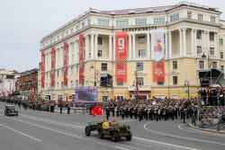 Victory Day parade in Vladivostok, Russia