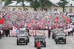 Immortal Regiment event in Bishkek, Kyrgyzstan