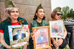 Immortal Regiment event in Bishkek, Kyrgyzstan