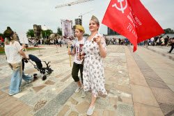 Immortal Regiment event in Bishkek, Kyrgyzstan