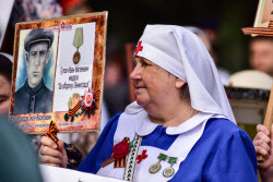 Immortal Regiment event in Bishkek, Kyrgyzstan