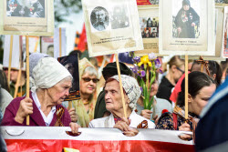 Immortal Regiment event in Bishkek, Kyrgyzstan