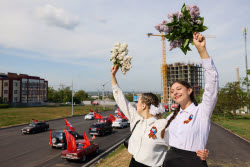 Празднование Дня Победы в Луганске
