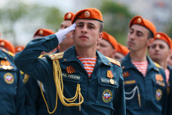 Victory Day parade in Rostov-on-Don, Russia