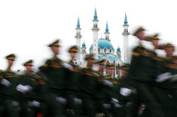 Victory Day parade in Kazan, Russia