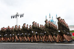Victory Day parade in Kazan, Russia