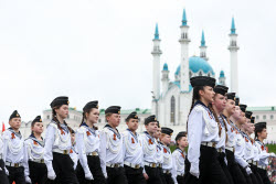 Victory Day parade in Kazan, Russia