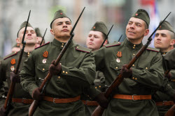 Victory Day parade in Kaliningrad, Russia