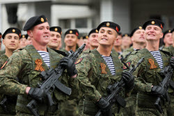 Victory Day parade in Kaliningrad, Russia