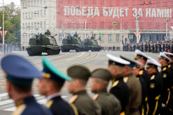 Victory Day parade in Kaliningrad, Russia