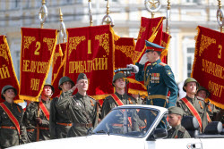 Victory Day parade in Stavropol, Russia