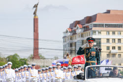Victory Day parade in Stavropol, Russia