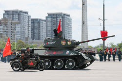 Victory Day parade in Rostov-on-Don, Russia