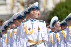Victory Day parade in Stavropol, Russia