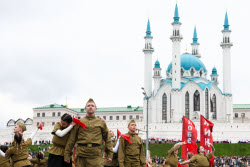 Victory Day parade in Kazan, Russia