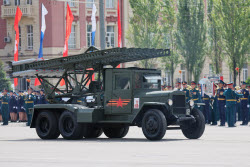 Victory Day parade in Rostov-on-Don, Russia