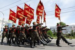 Victory Day parade in Novorossiysk, Russia