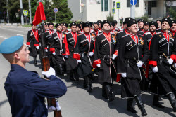 Victory Day parade in Novorossiysk, Russia