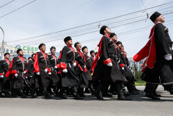 Victory Day parade in Novorossiysk, Russia