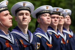 Victory Day parade in Novorossiysk, Russia