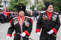 Victory Day parade in Novorossiysk, Russia