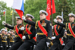 Victory Day parade in Novorossiysk, Russia