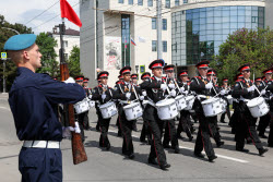 Victory Day parade in Novorossiysk, Russia