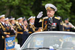 Victory Day parade in Novorossiysk, Russia