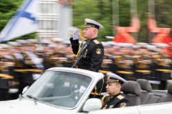 Victory Day parade in Novorossiysk, Russia