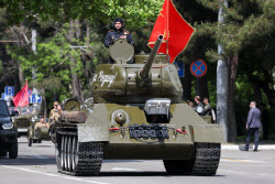 Victory Day parade in Novorossiysk, Russia