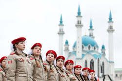 Victory Day parade in Kazan, Russia