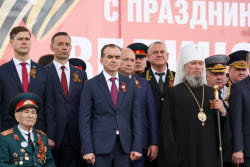 Victory Day parade in Novorossiysk, Russia