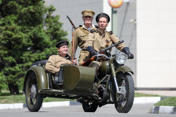 Victory Day parade in Novorossiysk, Russia