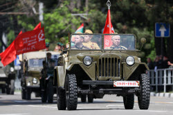 Victory Day parade in Novorossiysk, Russia