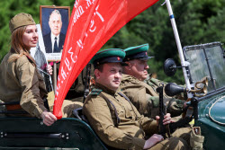 Victory Day parade in Novorossiysk, Russia