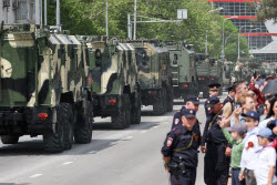 Victory Day parade in Novorossiysk, Russia