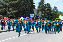 Victory Day parade in Pyatigorsk, Russia