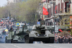 Victory Day parade in Vladivostok, Russia