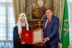 (+VIDEO) Patriarch Kirill of Moscow and All Russia meets with Republika Srpska President Dodik