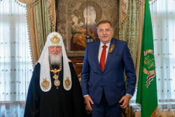 Patriarch Kirill of Moscow and All Russia meets with Republika Srpska President Dodik