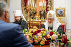 Patriarch Kirill of Moscow and All Russia meets with Republika Srpska President Dodik