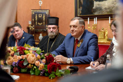 Patriarch Kirill of Moscow and All Russia meets with Republika Srpska President Dodik
