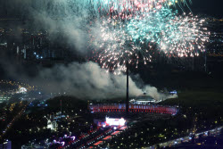 Victory Day firework display in Moscow
