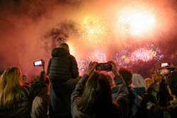 Victory Day firework display in Moscow