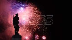 Victory Day firework display in Moscow