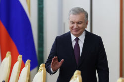 Встреча президента РФ Путина и президента Узбекистана Мирзиеева