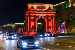 Light show in Moscow on Victory Day