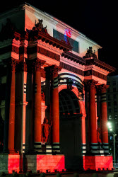 Light show in Moscow on Victory Day