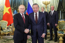 Russia's President Putin and Vietnamese Communist Party General Secretary To Lam meet in Moscow