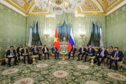 Russia's President Putin and Vietnamese Communist Party General Secretary To Lam meet in Moscow
